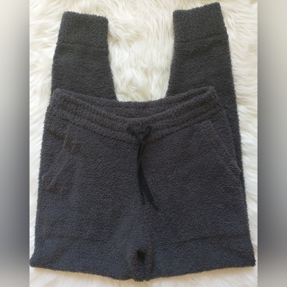 NWT Natori Akio charcoal 2" elastic waist w/functional drawstring, rubber coated